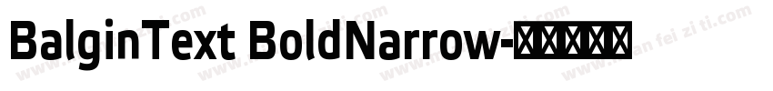 BalginText BoldNarrow字体转换